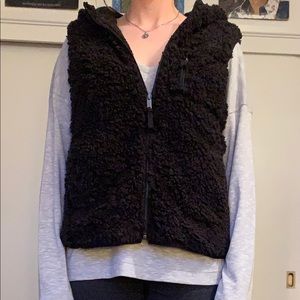 Black fluffy Weatherproof vest (never worn!)
